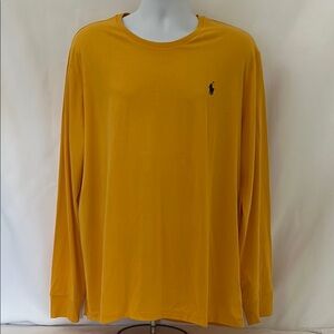Polo by Ralph Lauren Men's XL Dark Yellow Long Sleeve Cotton Pullover Shirt